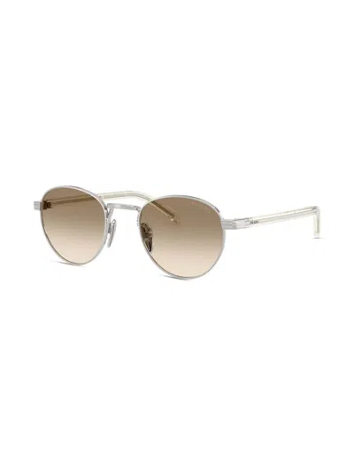 Prada Round-frame Sunglasses In Neutral