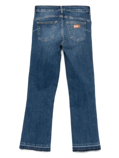 Liu •jo Cropped Bootcut Jeans In Blue