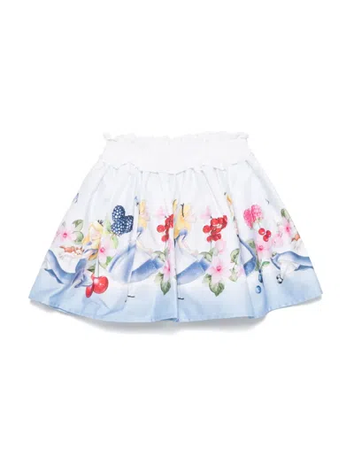 Monnalisa Alice-satinrock In White