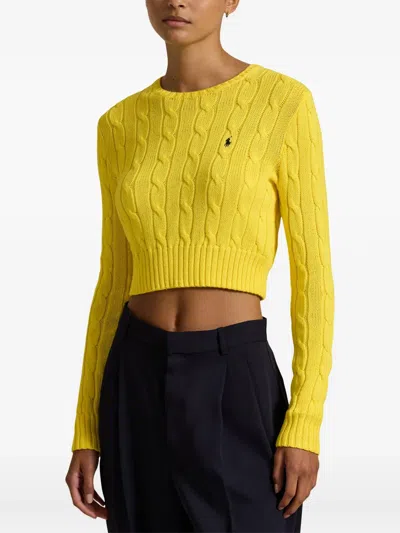 Polo Ralph Lauren Polo Pony-embroidered Jumper In Yellow