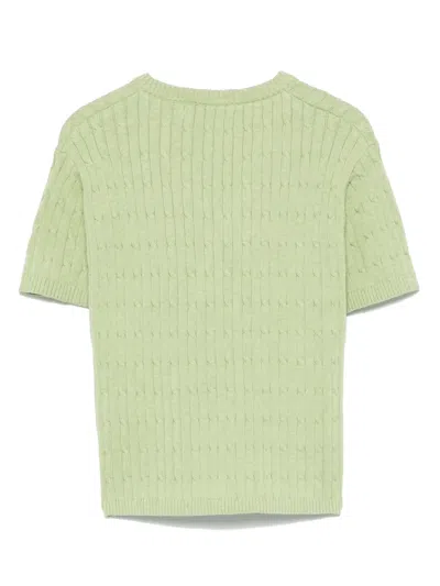 Manuel Ritz Cable-knit T-shirt In Green