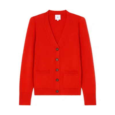 G. Label By Goop The Signature Cardigan In Strawberry Red