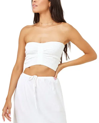 L*space Summer Feels Tube Top In White