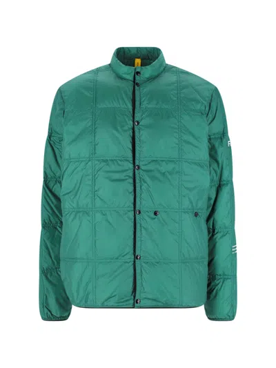 Moncler Genius Men Jayel Jacket Recycled Matt Longue Saison With Quilting Fragment In Green