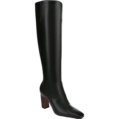 Franco Sarto Bowman Snakeskin Embossed Knee High Boot In Black