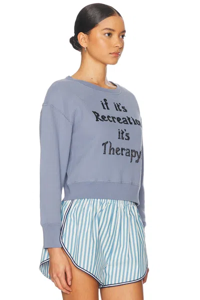 Bode Recreation Sweatshirt In Blue & Grey