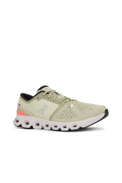 On Cloud X 4 3me30043082 Sneakers Mens Caper Salm Lace Up Running Shoes Tf7841 In Caper & Salm