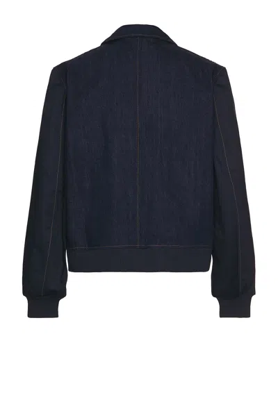 Wales Bonner Long-sleeved Denim Coat In Black