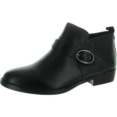 David Tate Maverick Womens Buckle Leather Ankle Boots In Multi