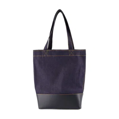 Apc A.p.c. Axel Small Denim Tote Bag In Blue