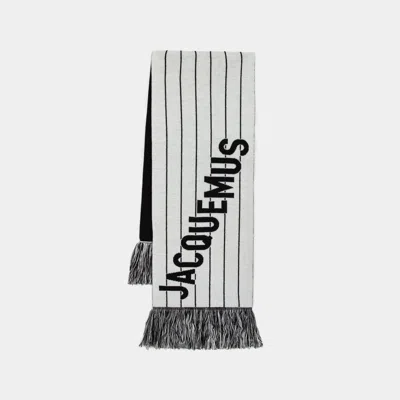 Jacquemus Fringed Scarf In Black