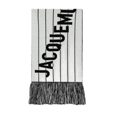 Jacquemus Fringed Scarf In Black
