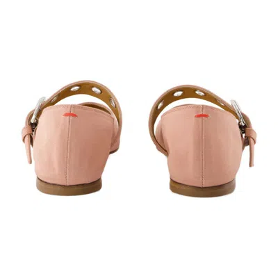 Aeyde Uma Eyelet-buckle Ballet Flats In Pink