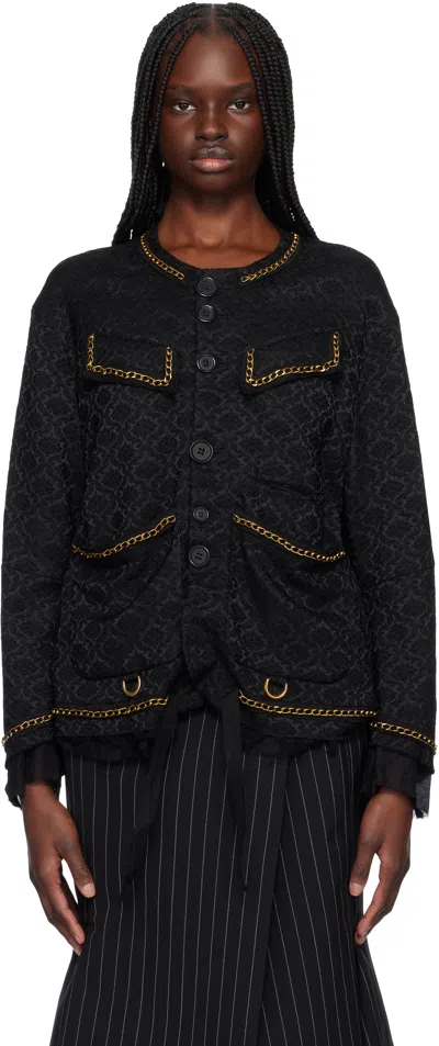 Undercover Black Uc1e4205-1 Jacket In Black Base