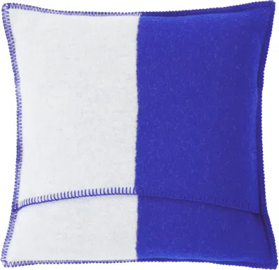 Burberry Navy & White Ekd Wool Cushion In Knight
