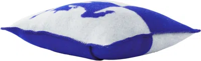 Burberry Navy & White Ekd Wool Cushion In Knight