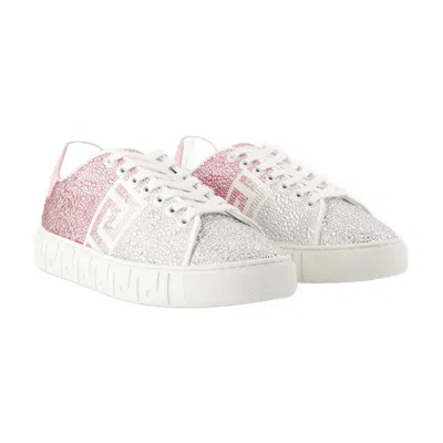 Versace "greca Sneakers With Gradient In White