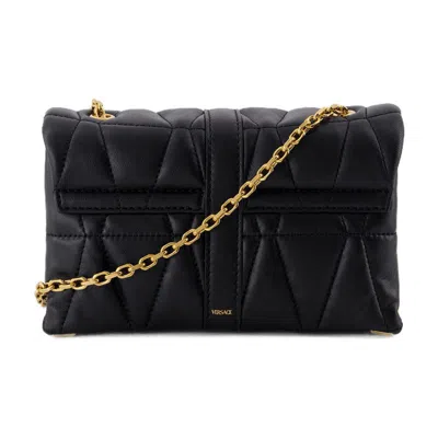 Versace Mini Sac Matelassé Kleio In Black