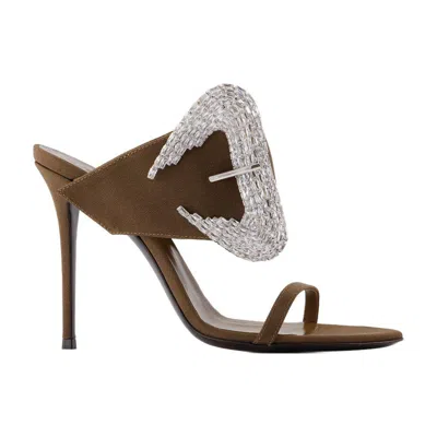 Giuseppe Zanotti Ludhovica 105 Sandals - Leather - Brown In Brown