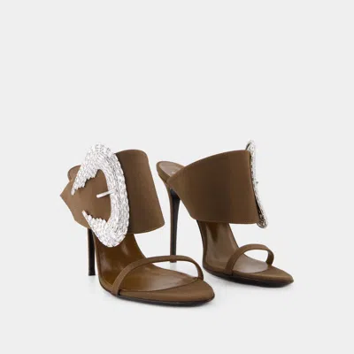Giuseppe Zanotti Ludhovica 105 Sandals - Leather - Brown In Brown