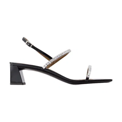 Giuseppe Zanotti Valentiine Crystal 45 Sandals - Leather - Black In Black