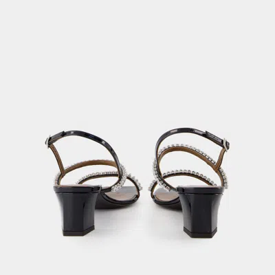 Giuseppe Zanotti Valentiine Crystal 45 Sandals - Leather - Black In Black