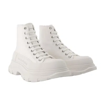 Alexander Mcqueen Tread Slick High-top Sneakers In White