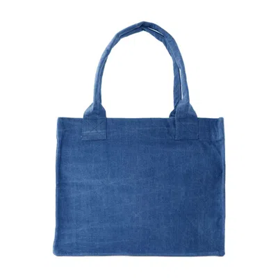 Ganni Large Easy Tote Bag In Blue