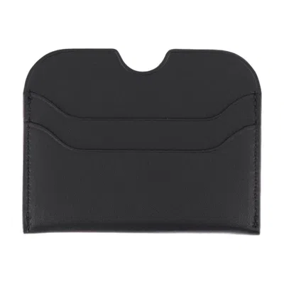 Acne Studios Leather Logo Card Holder In Black