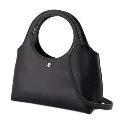 Courrèges Holy Day Leather Bag In Black