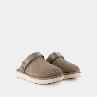 Ugg Goldencoast Suede Clogs In Brown