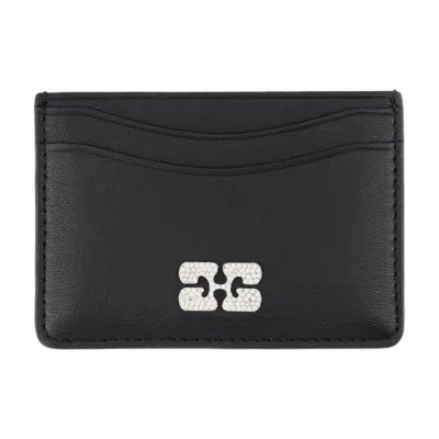 Ganni Bou Card Holder In Black