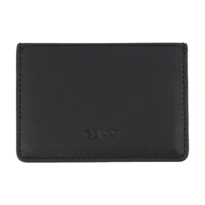 Ganni Bou Card Holder In Black