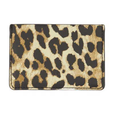 Ganni Bou Card Holder Print In Printed