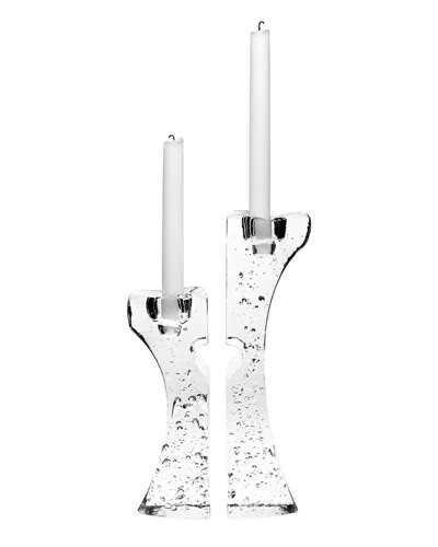 Kosta Boda Set Of 2 Connect Candlesticks