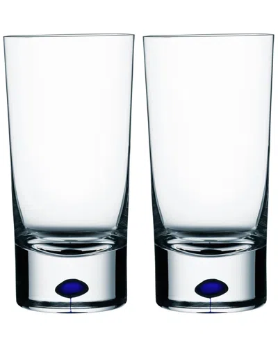 Orrefors Intermezzo Set Of 2 13oz Tumblers In Blue