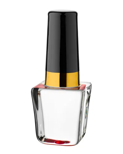 Kosta Boda Make Up Nail Polish Raspberry Sculpture In Red