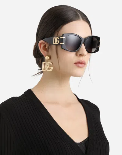 Dolce & Gabbana Womens Black Dg4501 Butterfly-frame Acetate Sunglasses