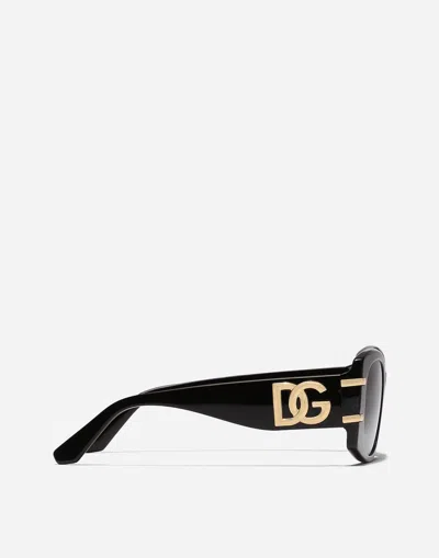Dolce & Gabbana Womens Black Dg4501 Butterfly-frame Acetate Sunglasses