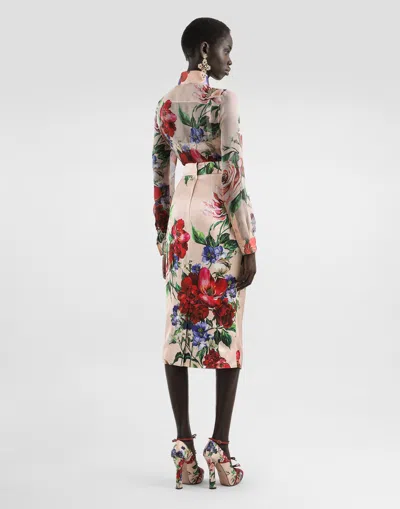 Dolce & Gabbana Floral-print Silk Shirt In Multicolor