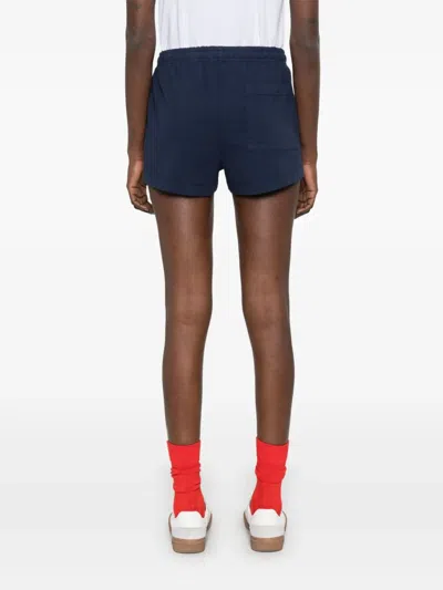 Sporty And Rich Womens Dark Navy New York Ivy Disco Two-slip-pockets Cotton-jersey Shorts Xs In Blau