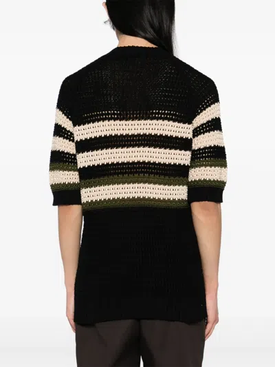 Tagliatore Gestreiftes Oberteil In Schwarz