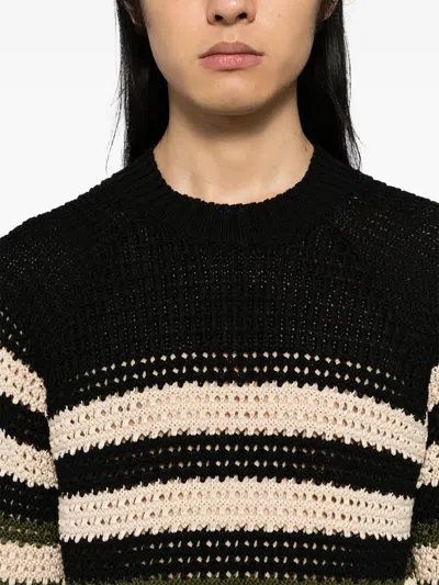 Tagliatore Gestreiftes Oberteil In Schwarz