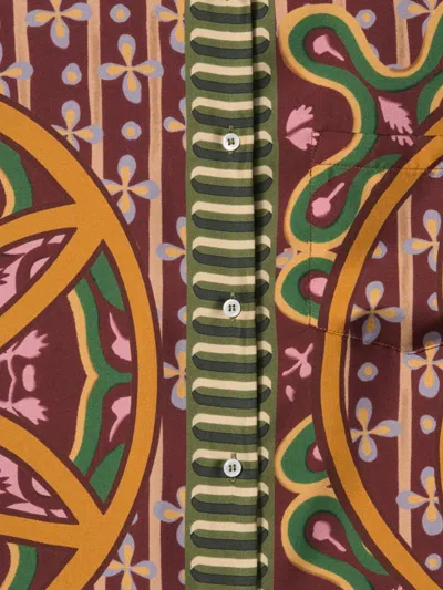 La Doublej Eclipse Placee Yellow In Silk Twill In Braun