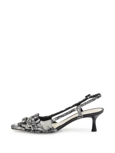 Roberto Festa Atena Pumps In Black Fabric In White