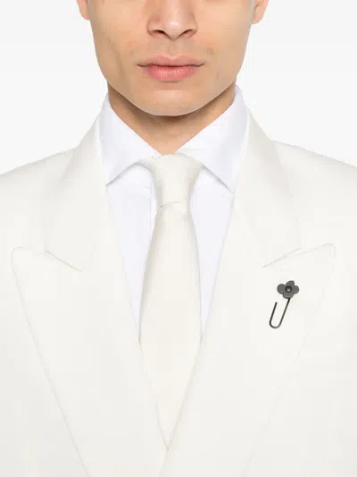 Lardini Wool Blazer In Nude