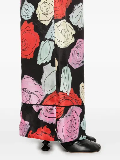 Marni Women's Orion Print Palazzo Trousers | Size 42 | 25ppama0335i0utsg30 Color Orn99 In Schwarz
