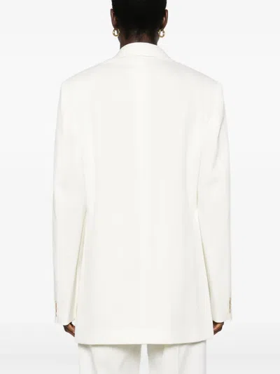 Mm6 Maison Margiela Mm6 By Maison Margiela Tailored White Jacket With Button Fastening In Nude