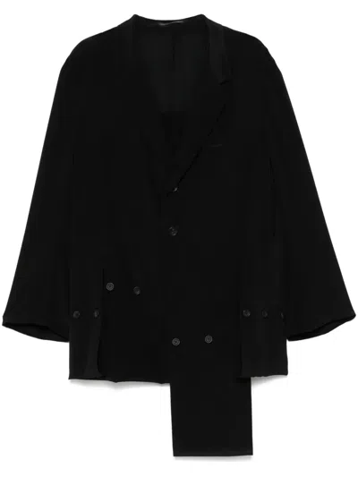 Yohji Yamamoto Silk Coat In Multicolor
