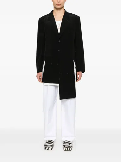 Yohji Yamamoto Silk Coat In Multicolor